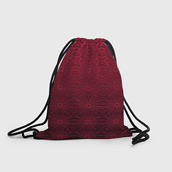 Рюкзак-мешок Изысканный красный узорчатый, цвет: 3D-принт