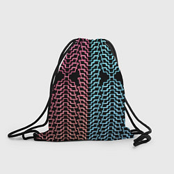 Рюкзак-мешок Неоновая кибер броня-кольчуга, цвет: 3D-принт
