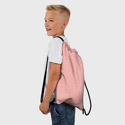 Рюкзак-мешок Бледно-розовый с квадратиками, цвет: 3D-принт — фото 2