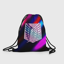 Рюкзак-мешок Attack on Titan stripes neon, цвет: 3D-принт