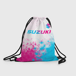 Мешок для обуви Suzuki neon gradient style: символ сверху