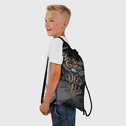 Рюкзак-мешок Балудрс гейт лого - черно-белый, цвет: 3D-принт — фото 2