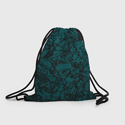 Рюкзак-мешок Текстура каменная тёмно-зелёный, цвет: 3D-принт