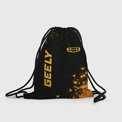 Рюкзак-мешок Geely - gold gradient: надпись, символ, цвет: 3D-принт