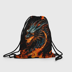 Рюкзак-мешок Свирепый огненный дракон 2024, цвет: 3D-принт