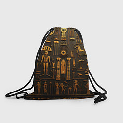 Рюкзак-мешок Арт в стиле египетских письмен, цвет: 3D-принт