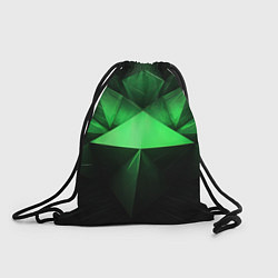 Рюкзак-мешок Яркая зеленая геометрия, цвет: 3D-принт