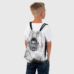 Рюкзак-мешок Texture - разозленная горилла, цвет: 3D-принт — фото 2