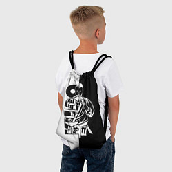 Рюкзак-мешок Kudo черно-белое, цвет: 3D-принт — фото 2