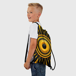 Рюкзак-мешок Желто-черный узор в африканском стиле, цвет: 3D-принт — фото 2