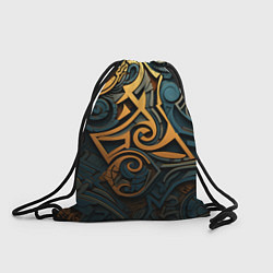 Рюкзак-мешок Абстрактный узор в викингском стиле, цвет: 3D-принт