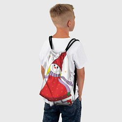 Рюкзак-мешок Гном с новым годом девочка, цвет: 3D-принт — фото 2