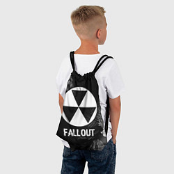 Рюкзак-мешок Fallout glitch на темном фоне, цвет: 3D-принт — фото 2