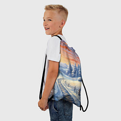 Рюкзак-мешок Предновогодний восход, цвет: 3D-принт — фото 2