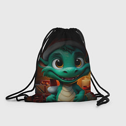 Рюкзак-мешок Зеленый дракон 2024, цвет: 3D-принт