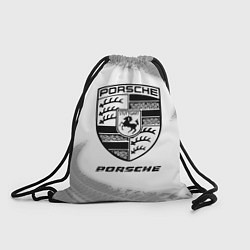Рюкзак-мешок Porsche speed на светлом фоне со следами шин, цвет: 3D-принт
