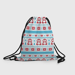Рюкзак-мешок Пингвины вышивка крестиком, цвет: 3D-принт