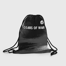 Рюкзак-мешок Gears of War glitch на темном фоне посередине, цвет: 3D-принт