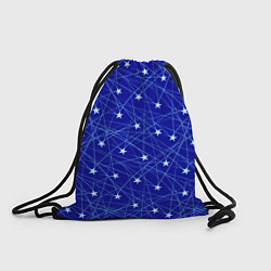 Рюкзак-мешок Звездопад на синем, цвет: 3D-принт