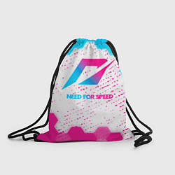 Рюкзак-мешок Need for Speed neon gradient style, цвет: 3D-принт