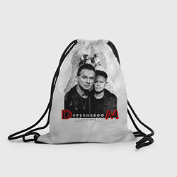 Рюкзак-мешок Depeche Mode - Dave Gahan and Martin Gore с венком, цвет: 3D-принт