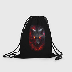 Рюкзак-мешок Огненный волк, цвет: 3D-принт