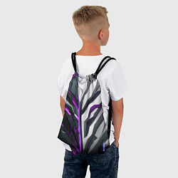 Рюкзак-мешок Броня адская и райская фиолетовая, цвет: 3D-принт — фото 2