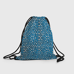 Рюкзак-мешок Белые пузырьки на синем фоне, цвет: 3D-принт