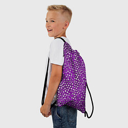 Рюкзак-мешок Белые пузырьки на фиолетовом фоне, цвет: 3D-принт — фото 2