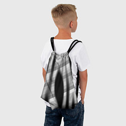 Рюкзак-мешок Черные размытые овалы и полосы, цвет: 3D-принт — фото 2