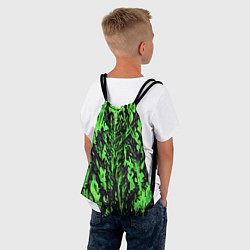 Рюкзак-мешок Демонический доспех зелёный, цвет: 3D-принт — фото 2