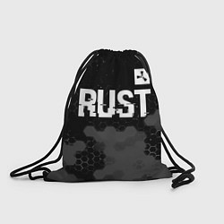 Рюкзак-мешок Rust glitch на темном фоне посередине, цвет: 3D-принт