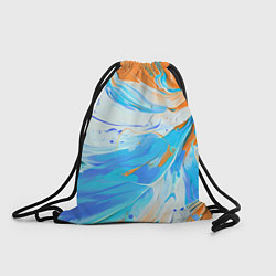 Рюкзак-мешок Голубая и оранжевая краска, цвет: 3D-принт