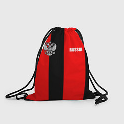 Рюкзак-мешок Красный и черный - герб РФ, цвет: 3D-принт