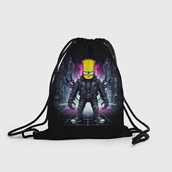 Рюкзак-мешок Cool Bart Simpson - cyberpunk - ai art, цвет: 3D-принт