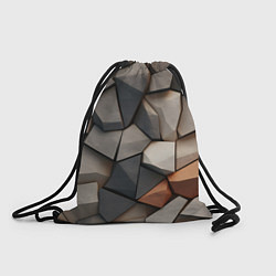 Рюкзак-мешок Серые камни, цвет: 3D-принт