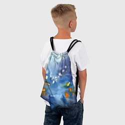Рюкзак-мешок После дождя акварель, цвет: 3D-принт — фото 2