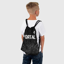 Рюкзак-мешок Portal glitch на темном фоне посередине, цвет: 3D-принт — фото 2