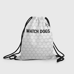 Рюкзак-мешок Watch Dogs glitch на светлом фоне посередине, цвет: 3D-принт