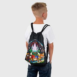 Рюкзак-мешок Соник против Наклза, цвет: 3D-принт — фото 2