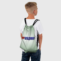 Рюкзак-мешок Я люблю Владимир, цвет: 3D-принт — фото 2