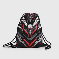 Рюкзак-мешок Красный скелетный киберпанк доспех, цвет: 3D-принт