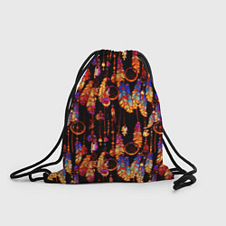 Рюкзак-мешок Ловцы снов с яркими перьями, цвет: 3D-принт