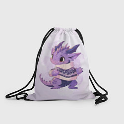 Рюкзак-мешок Милый фиолетовый дракон, цвет: 3D-принт