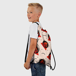 Рюкзак-мешок Петух и линии, цвет: 3D-принт — фото 2
