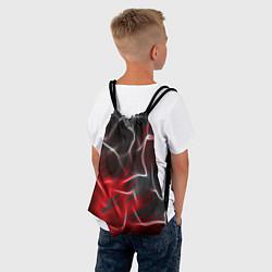 Рюкзак-мешок Дым и красные текстуры, цвет: 3D-принт — фото 2