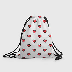 Рюкзак-мешок Пиксельные сердца, цвет: 3D-принт