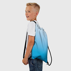 Рюкзак-мешок Небесный голубой градиент, цвет: 3D-принт — фото 2