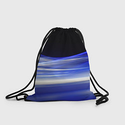 Рюкзак-мешок Синие волны на черном, цвет: 3D-принт