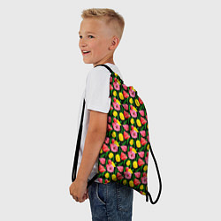 Рюкзак-мешок Разноцветные тюльпаны, цвет: 3D-принт — фото 2